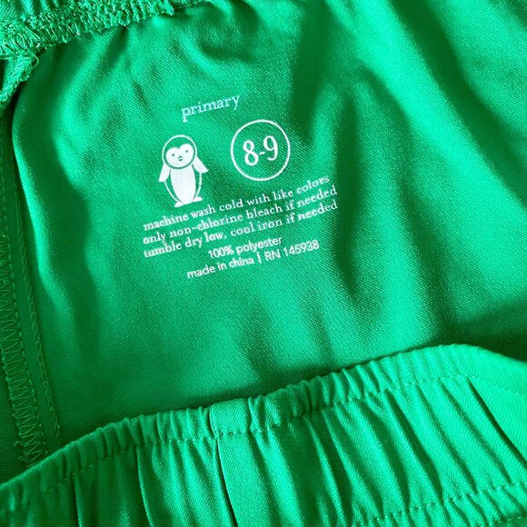 Primary Green Lightweight Short Running Shorts Size 8-9 - Picture 2 of 8